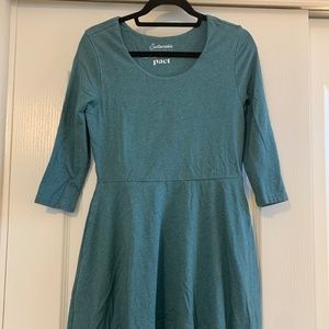 PACT fit and flare dress organic cotton